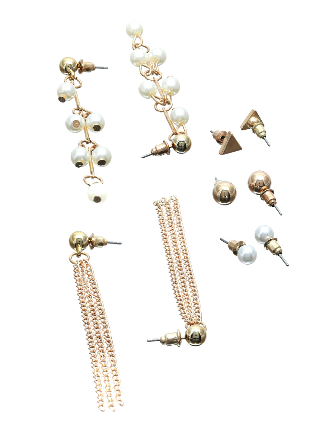Prita Contemporary Rose Gold Earrings Set of 6
