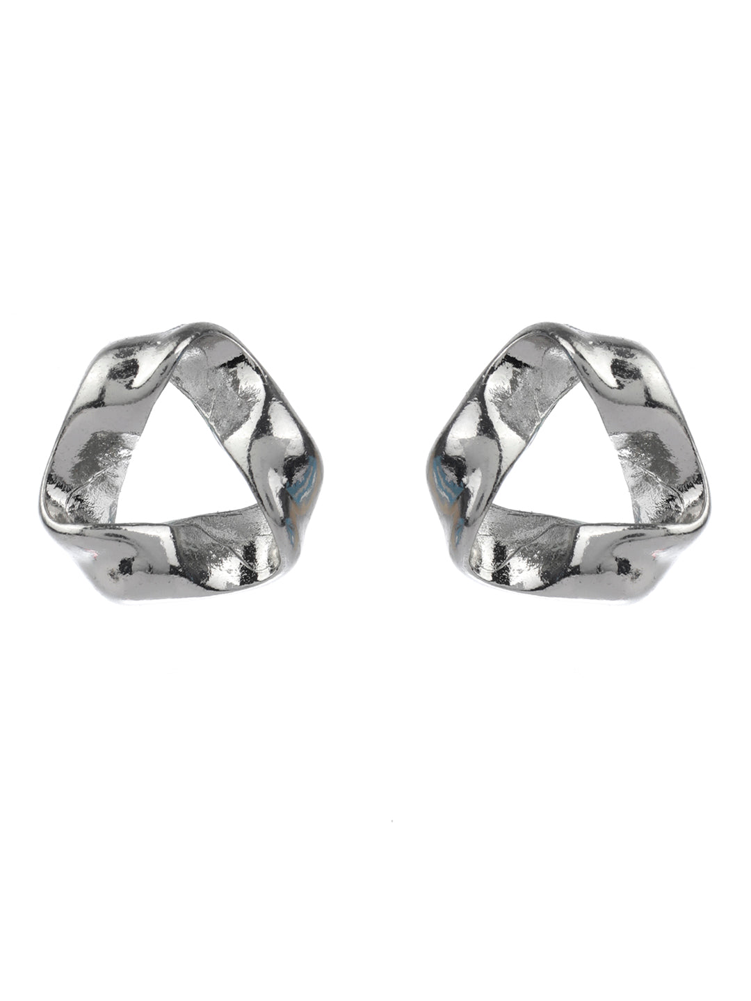 Prita Silver Plated Hammered Studs