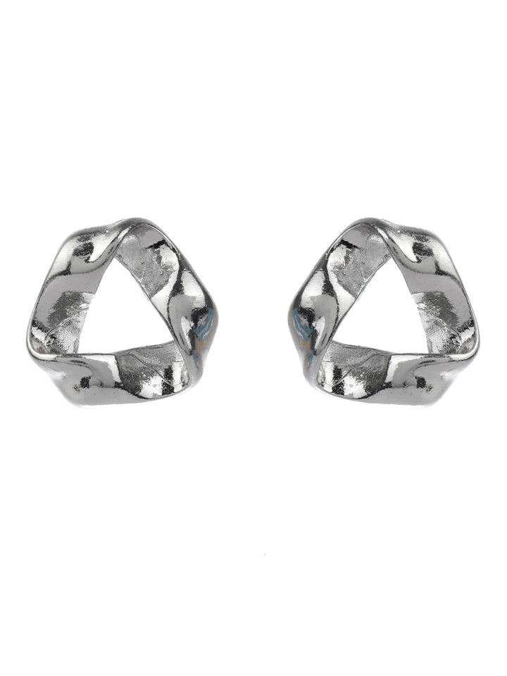 Prita Silver Plated Hammered Studs