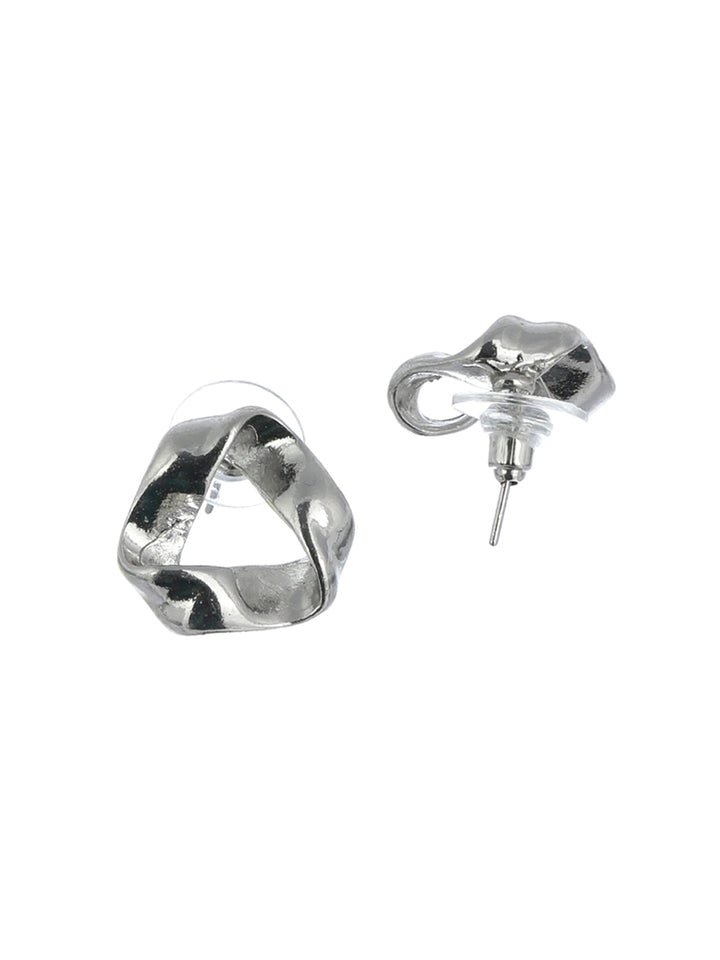 Prita Silver Plated Hammered Studs