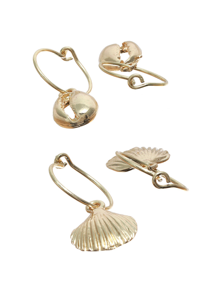 Prita Trendy Rose Gold Plated Pearl Drop Earring Set of 5