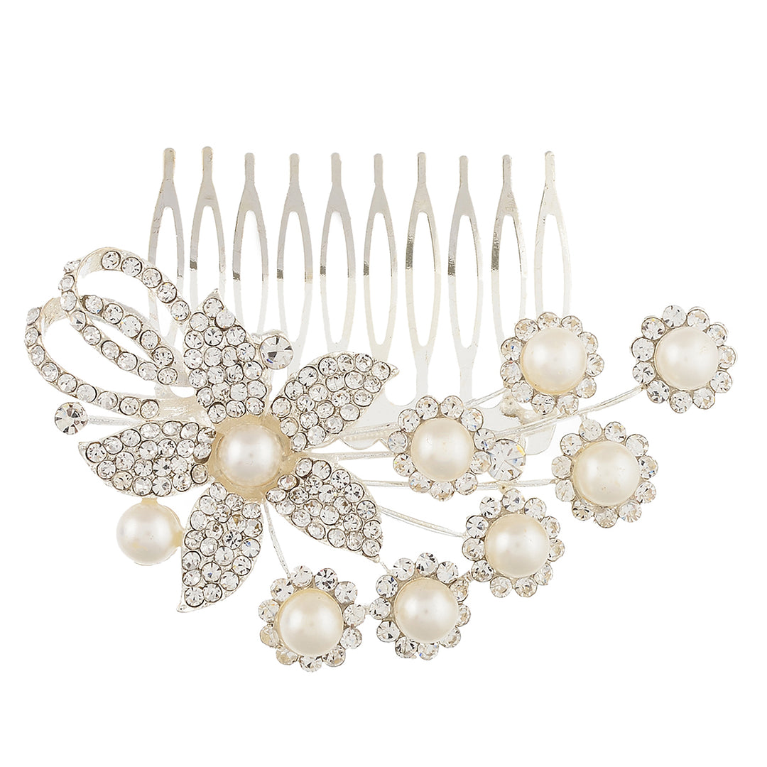 Women'S Stones And Pearls Studded Hair Clips