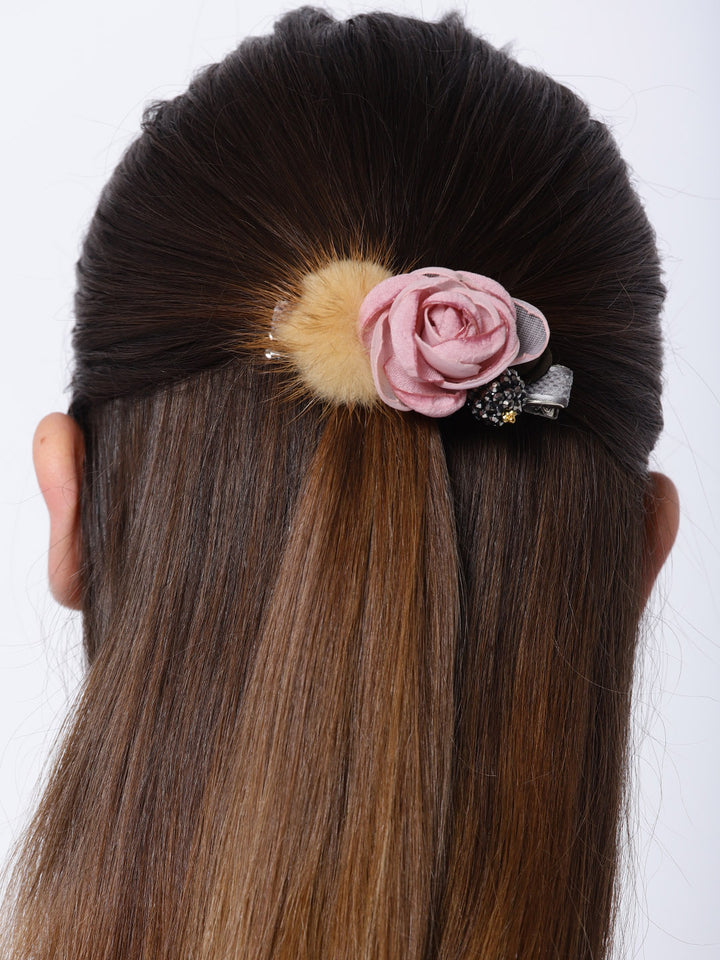 Girls Handmade Rose Floral Hair Clip