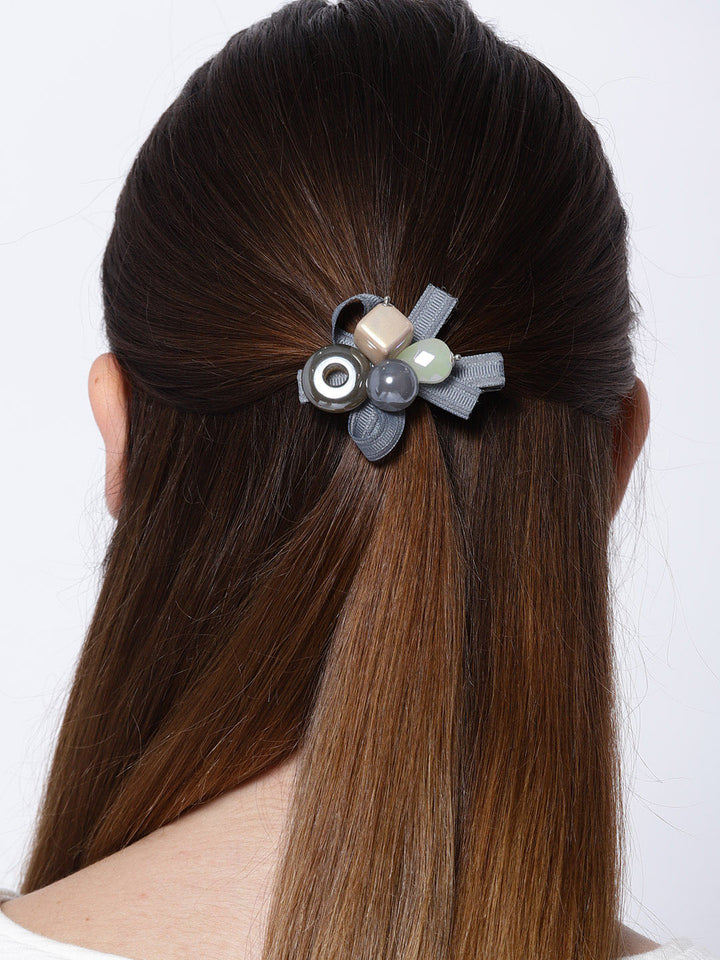 Women Fashion Hair Accessories Ellipse Acrylic Gemstone Hair Clip