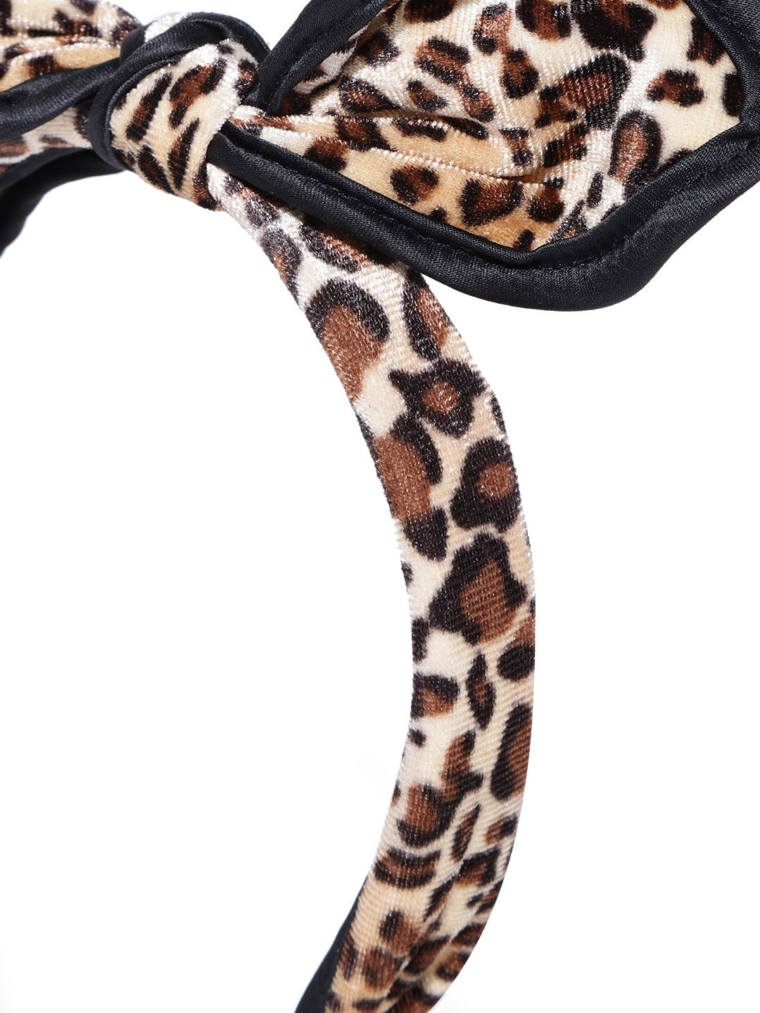 Designer Tiger Skin Colour Tie Knot Design Hairband For Girls