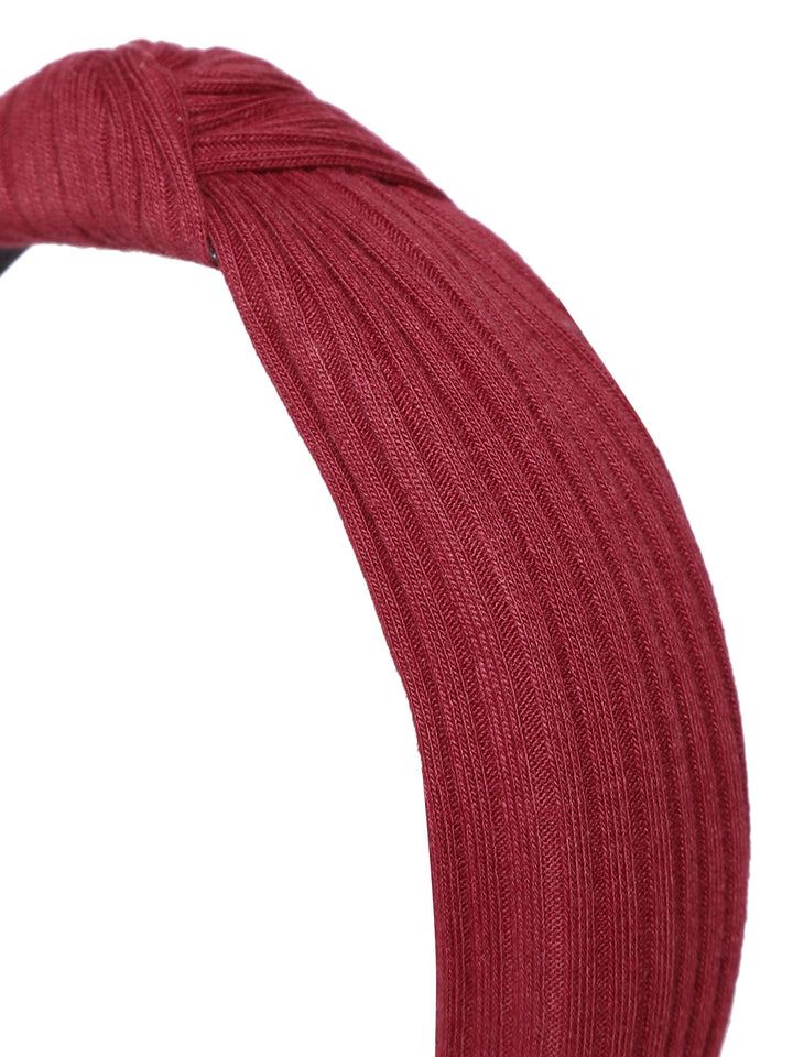 Cross Knot Design Maroon Colour Hairband