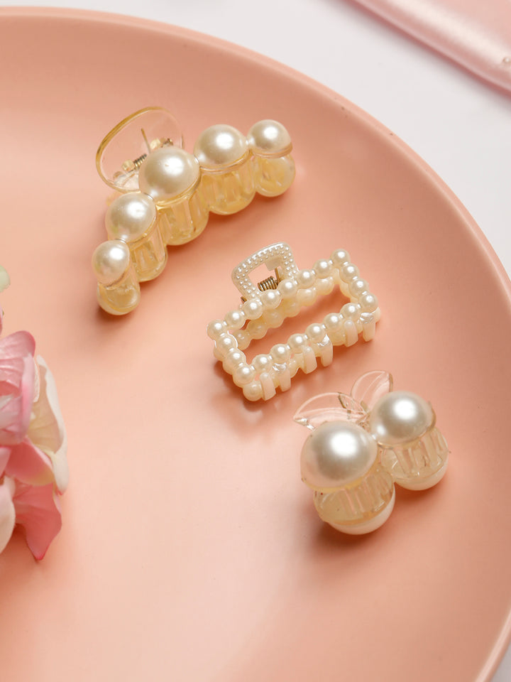 Pretty Whites - Set of 3 Claw Clips