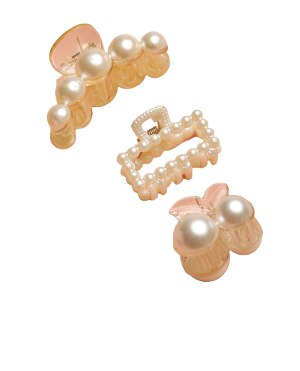 Pretty Whites - Set of 3 Claw Clips