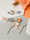 Multi-Color Rose Gold Plated Set of 5 Hair Pins