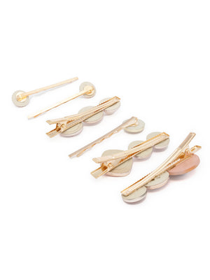 Gold Plated Set of 5 Star Hair Pins