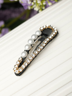 Stones Pearls Hair Pin