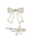 White Flower & Bow Hair Pin Set