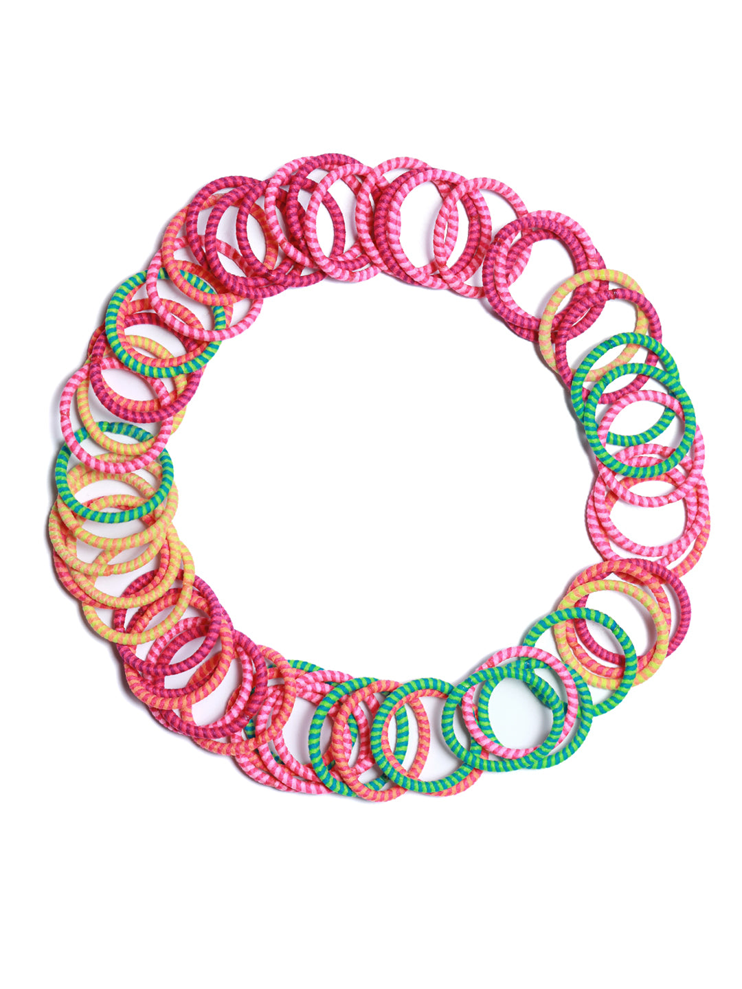 Multi Coloured Textured Hair Ties Pack of 100