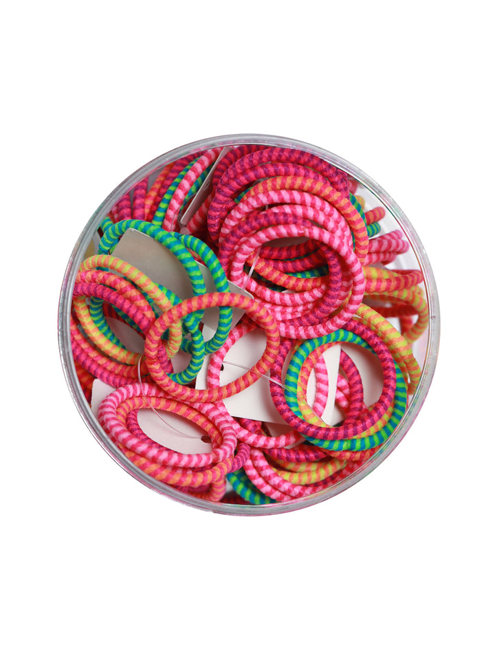 Multi Coloured Textured Hair Ties Pack of 100