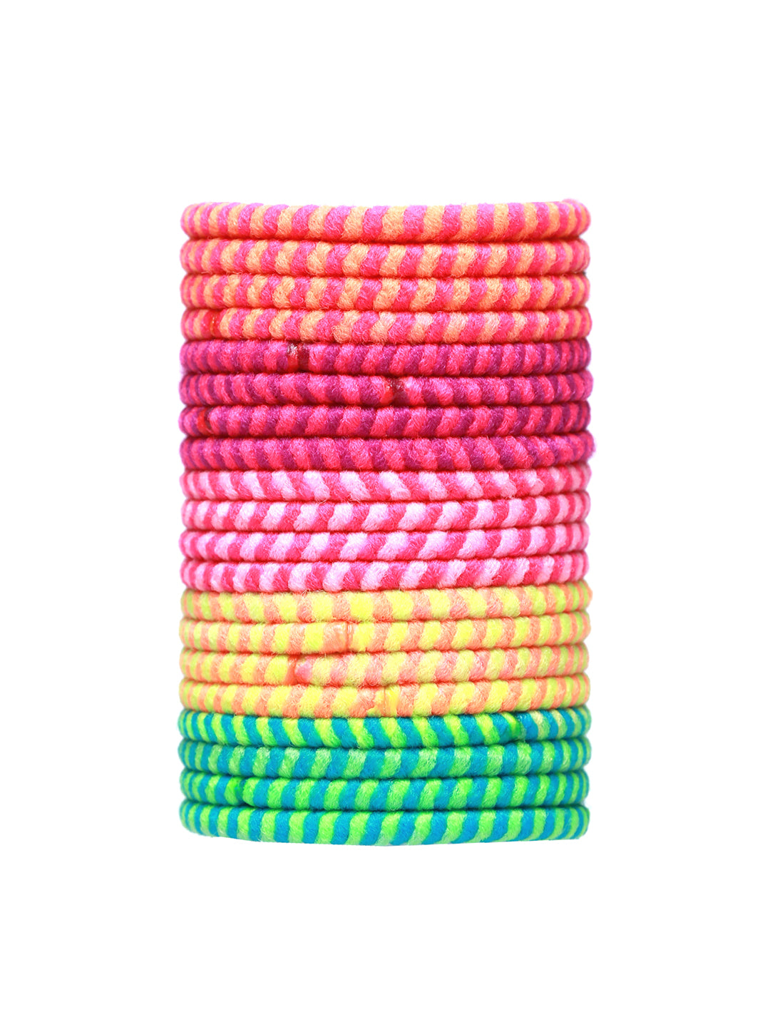 Multi Coloured Textured Hair Ties Pack of 100