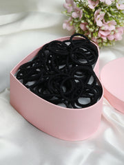 Black Textured Hair Ties Pack of 100