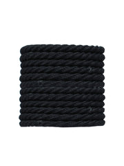 Black Textured Hair Ties Pack of 100