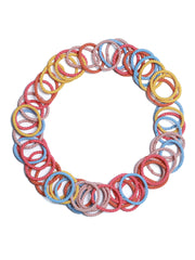 Prita Multi Color Textured Hair Ties Pack of 100