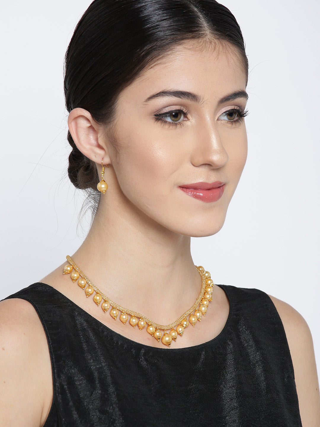 Pearls Gold Plated Jewellery Set