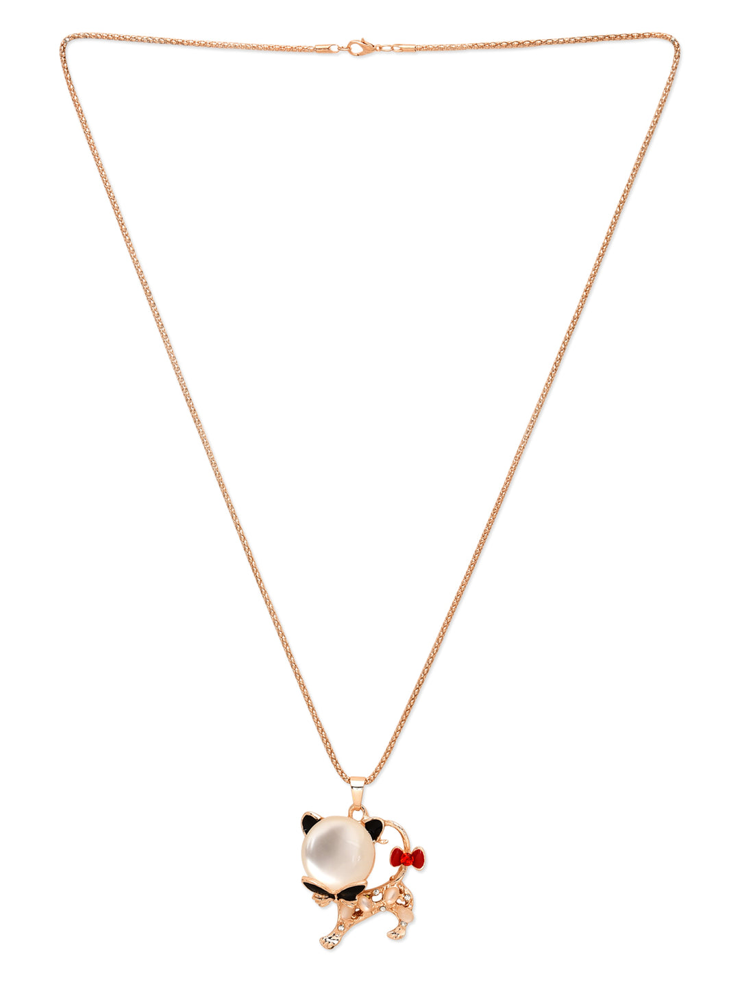 Rose Gold Plated Cat Pendant