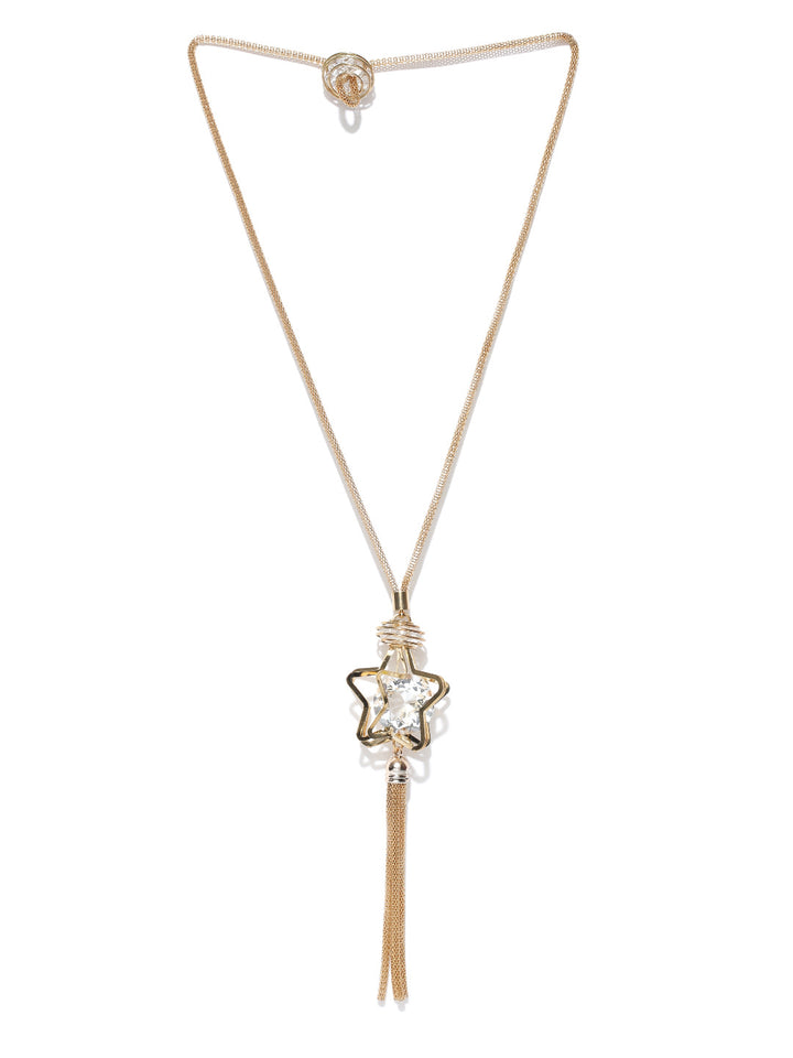 Crystal Rose Gold Plated Star Pendant