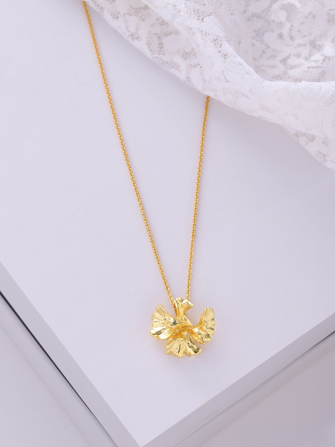 Gold Plated Floral Pendant