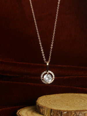 Solitaire Rose Gold Necklace