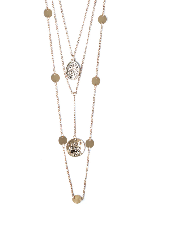 Prita Faith Love Hope Coin Layered Necklace