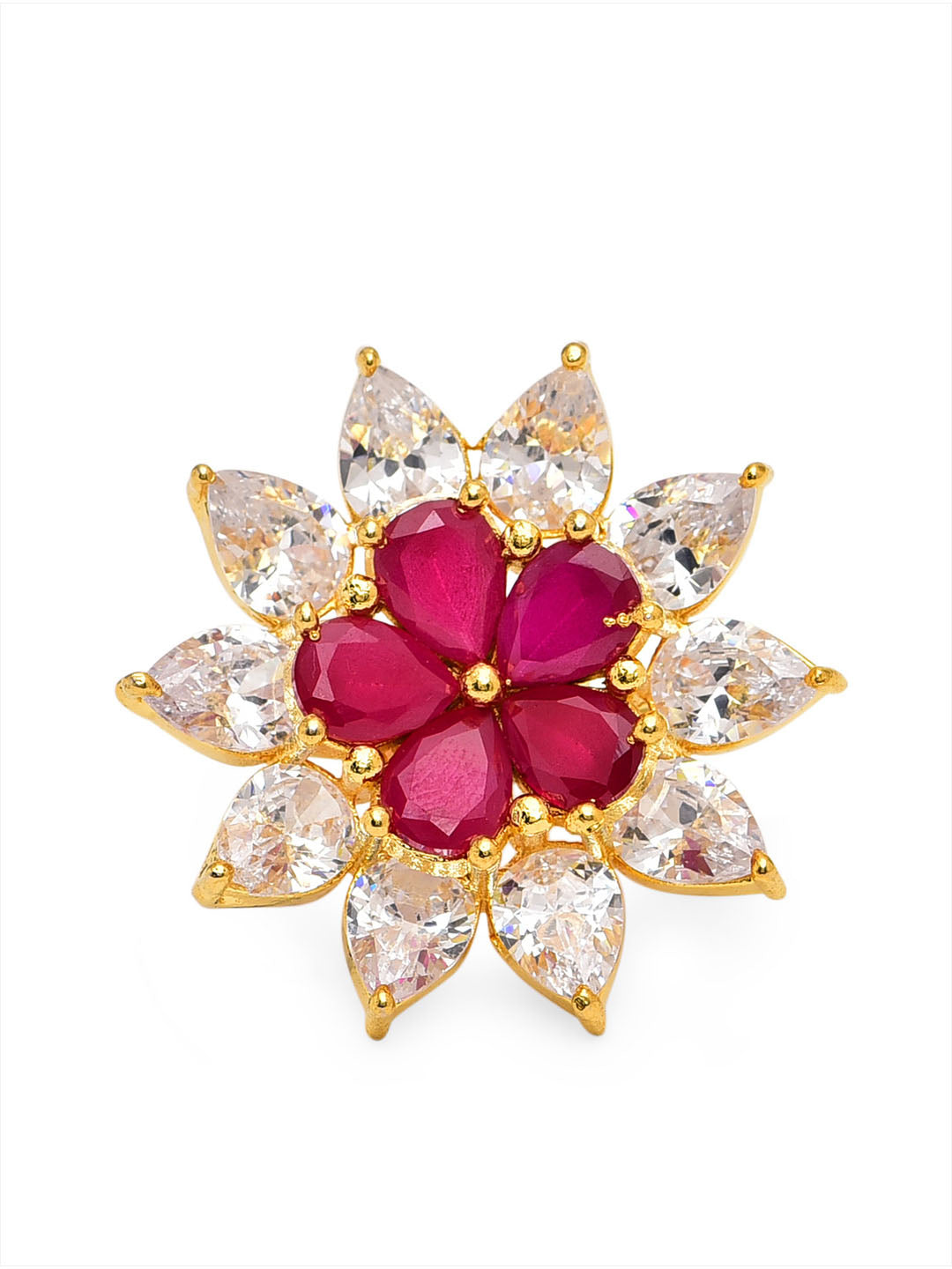 Designer Ruby American Diamond Ring