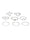 Prita Stylish Silver Plated Ring Set of 8