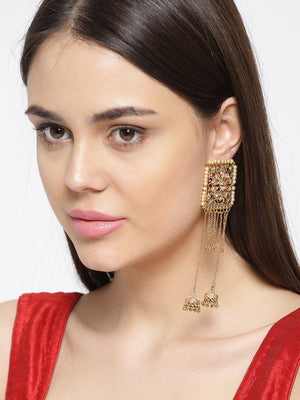 Parywear Gold Plated Pearl Jhumki/Tassel earrings for Women And Girls