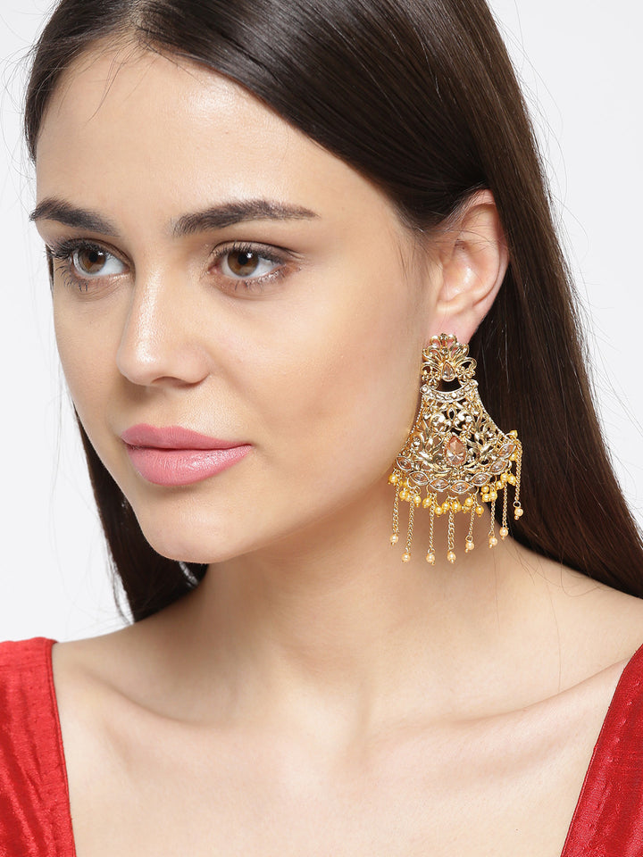 Golden Party Wear Earrings For Girls and Women