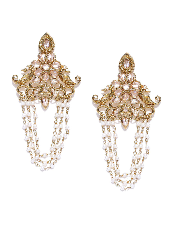 Kundan Pearl Dangler Earrings