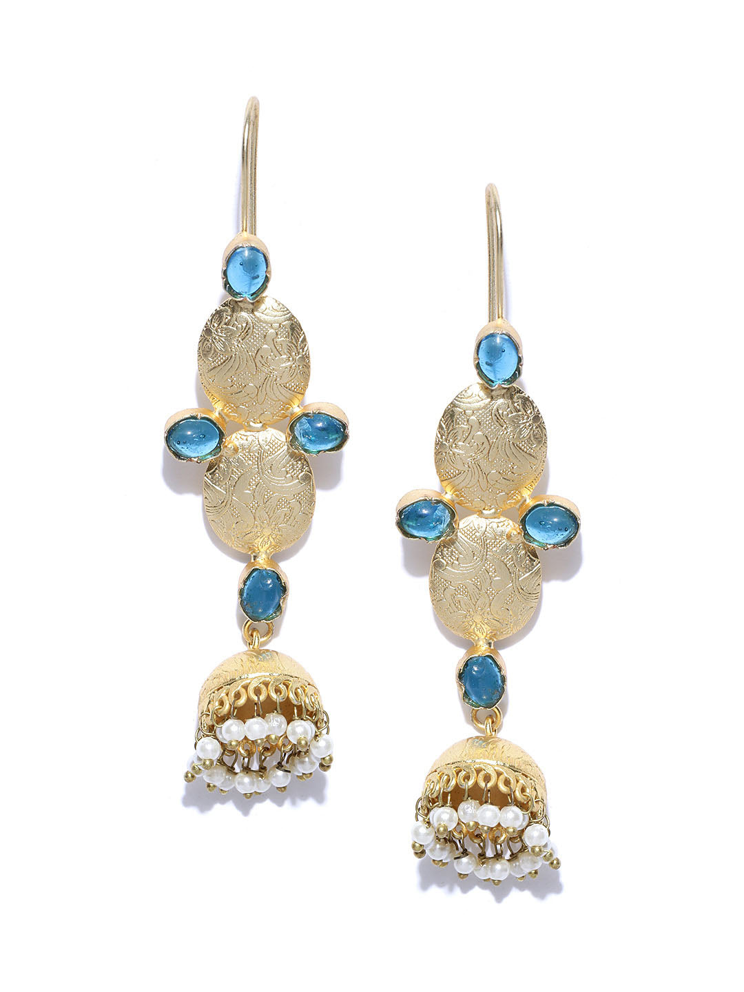 Gold Plated Dangeler Jhumki Earrings
