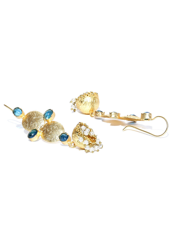 Gold Plated Dangeler Jhumki Earrings