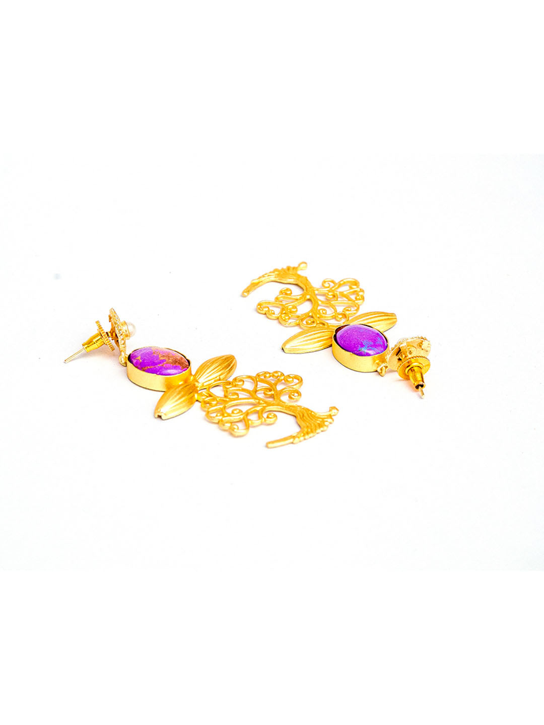 Gold-Toned Hanging Tree Earrings