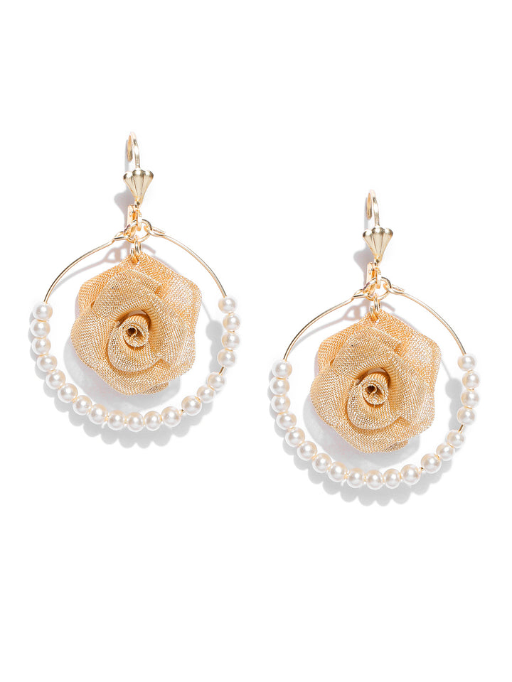 Flowral Pearl Bali Earrings