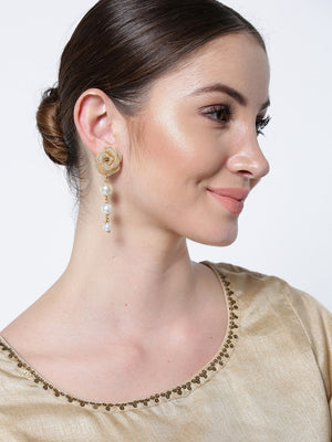 Flowral Pearl Drop Earrings