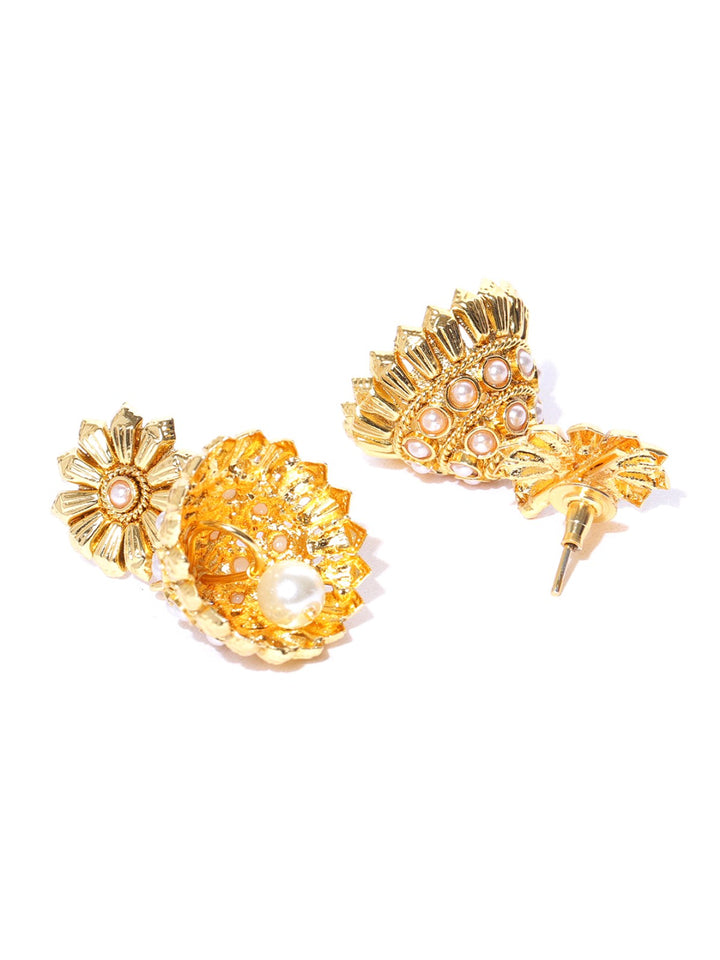 Off-White 18K Gold-Plated Pearl Handcrafted Jhumkas