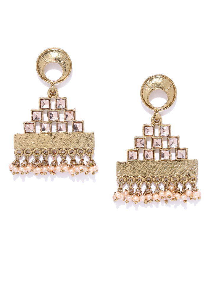 Gracefull Gold Plated And Pearl Drop Earring For Women And Girls