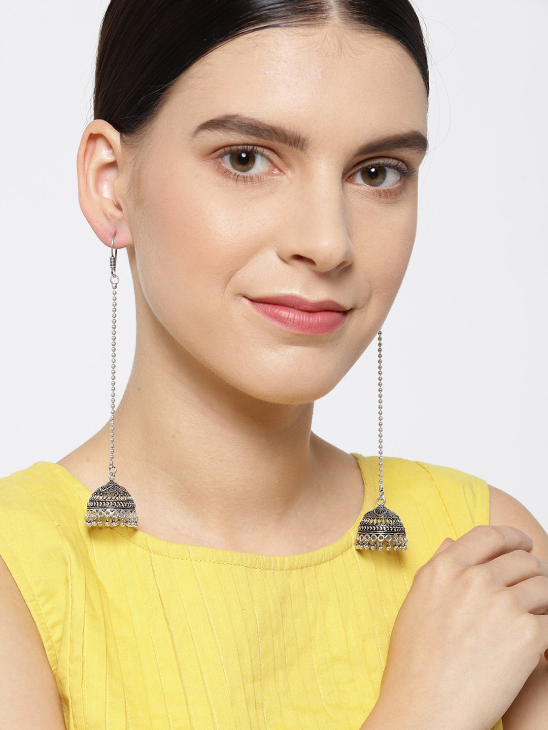 Designer Silver Plated Long Jhumki Earring For Women And Girls