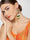Gold-Plated Stones Studded Beaded Tassel Earrings In Green Color