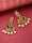 Gold-Plated Stone Studded Multicolor Flower Drop Earrings