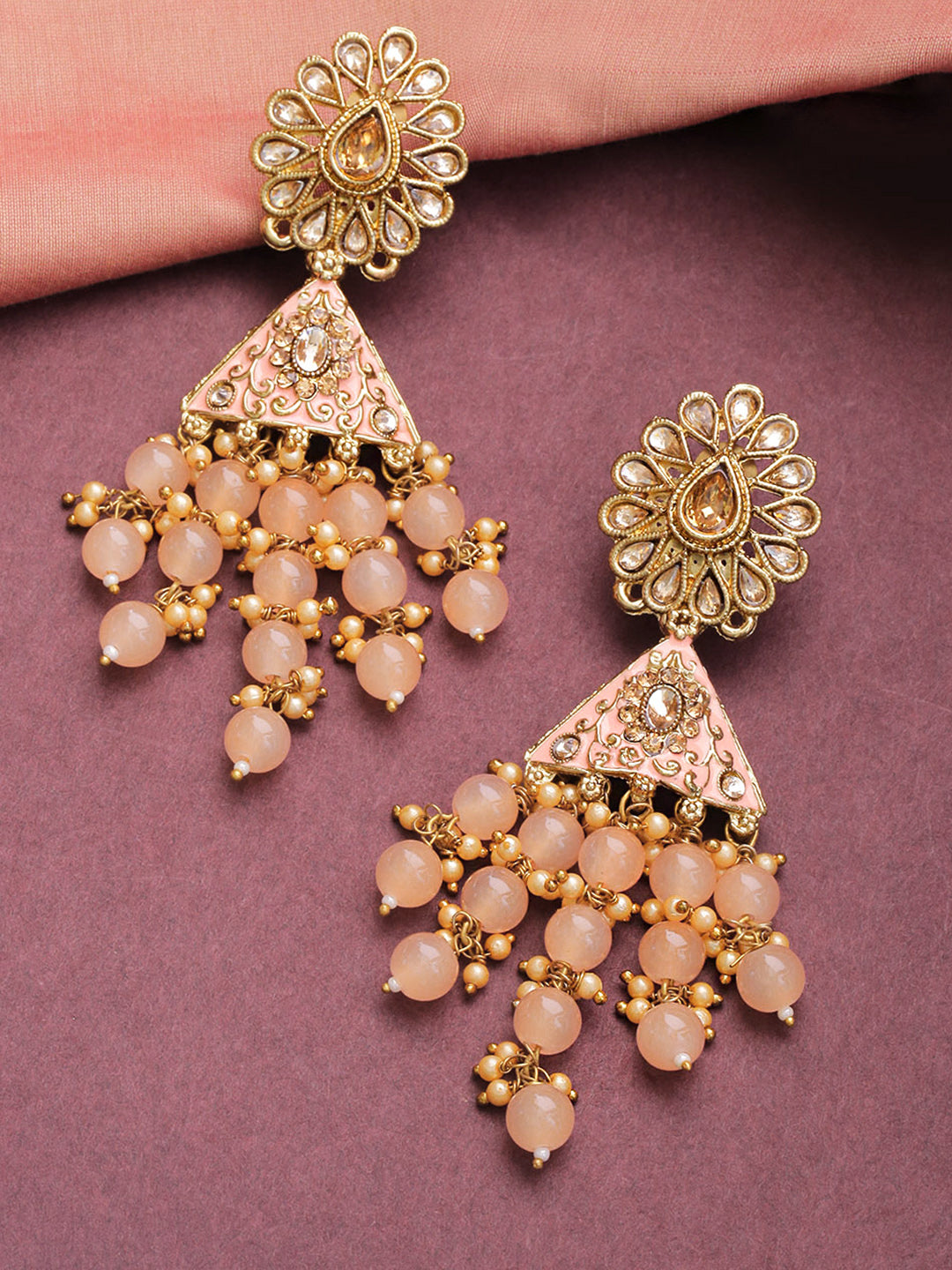 Buy Antique Meenakari Earring With Gold Plating 212960 | Kanhai Jewels