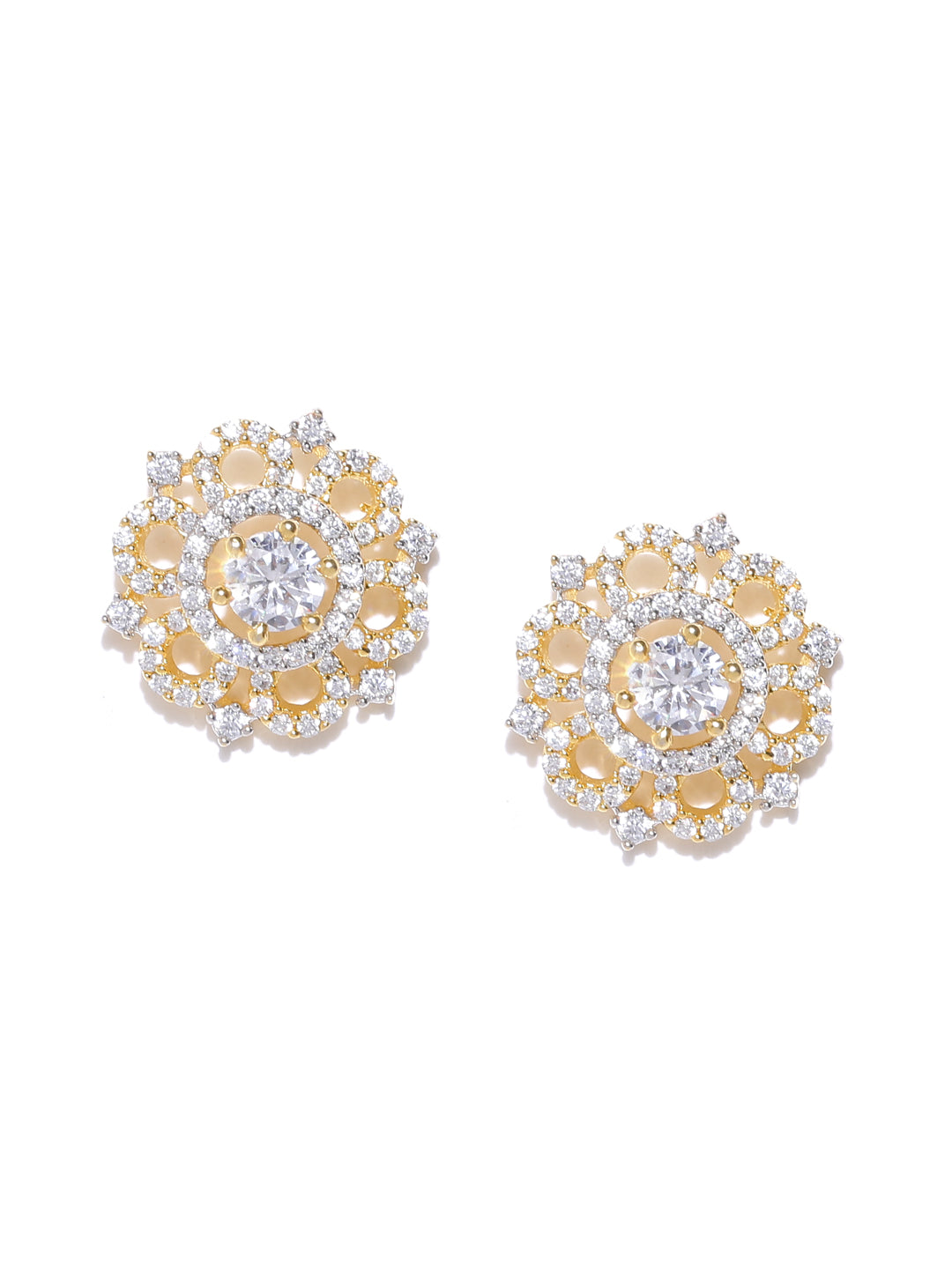 Amazon.com: Gem Stone King 0.80 Ct Round Yellow Citrine White Topaz 14K  Yellow Gold Earrings: Clothing, Shoes & Jewelry