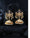 Gold-Plated Peacock style Stone Studded Jhumka with Bead Drop