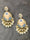 Gold-Plated Stone Studded Handcrafted Chandbali with Peal drop
