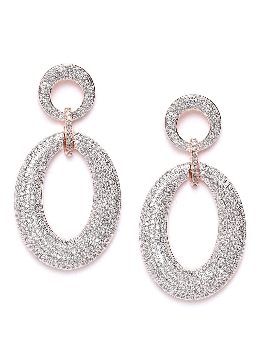 Beautuful Stone Studded Drop Earrings
