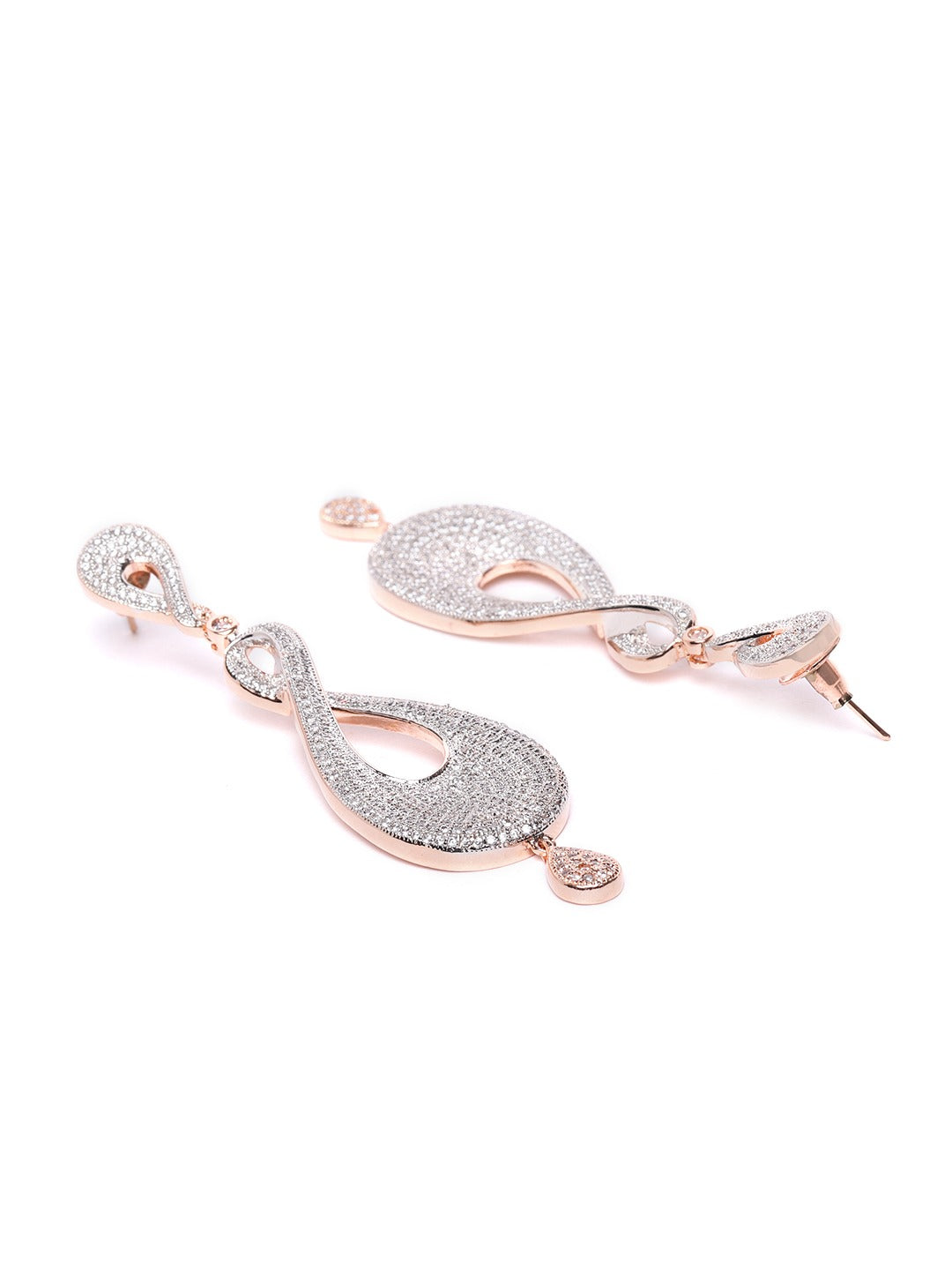 Rose Gold Plated Drop Earrings