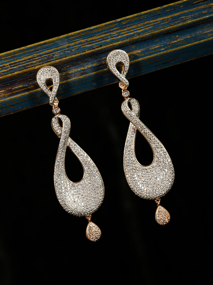 Rose Gold Plated Drop Earrings